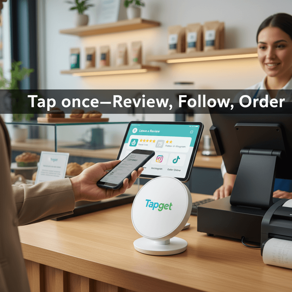Increase Reviews and Orders Instantly: Tapget’s One-Tap NFC + AI Tool for Retail