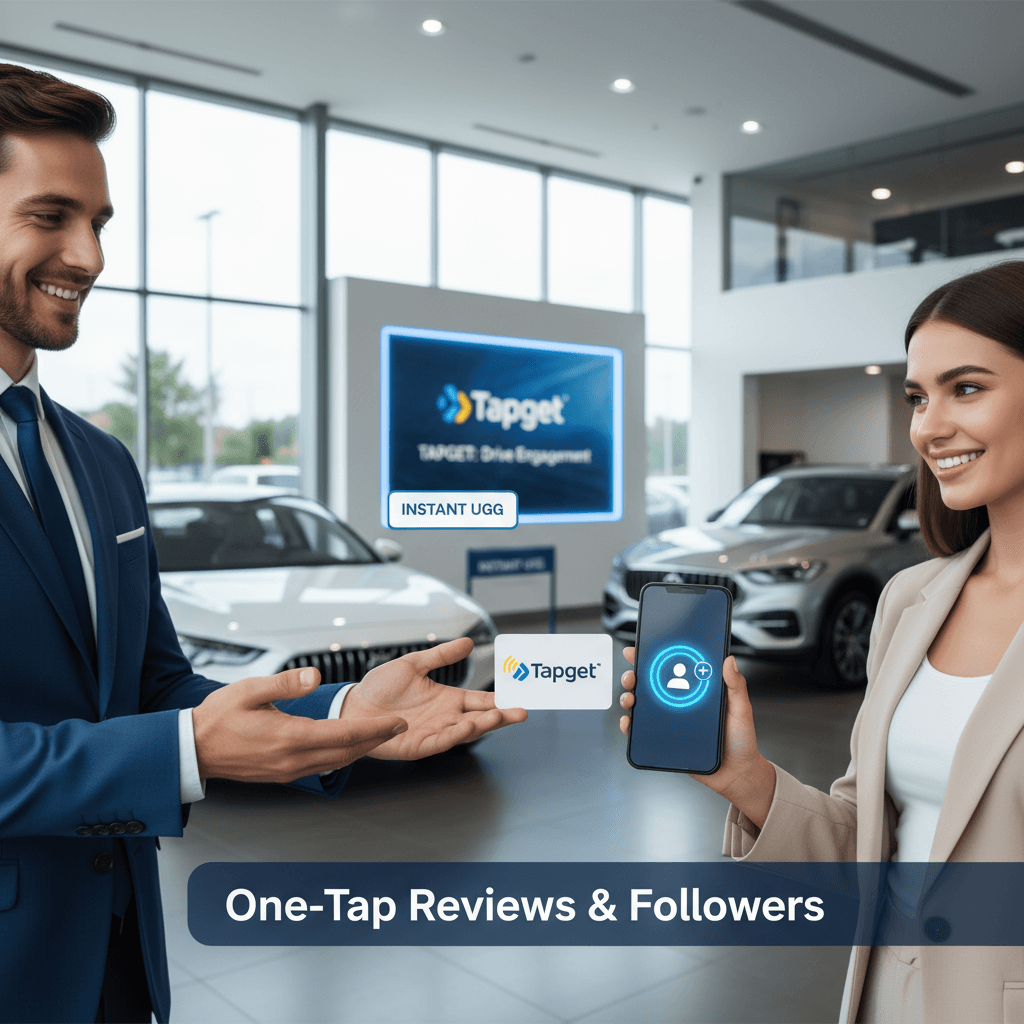 UGC Creation & Social Follows: Transform Dealership Marketing with Tapget’s NFC + AI
