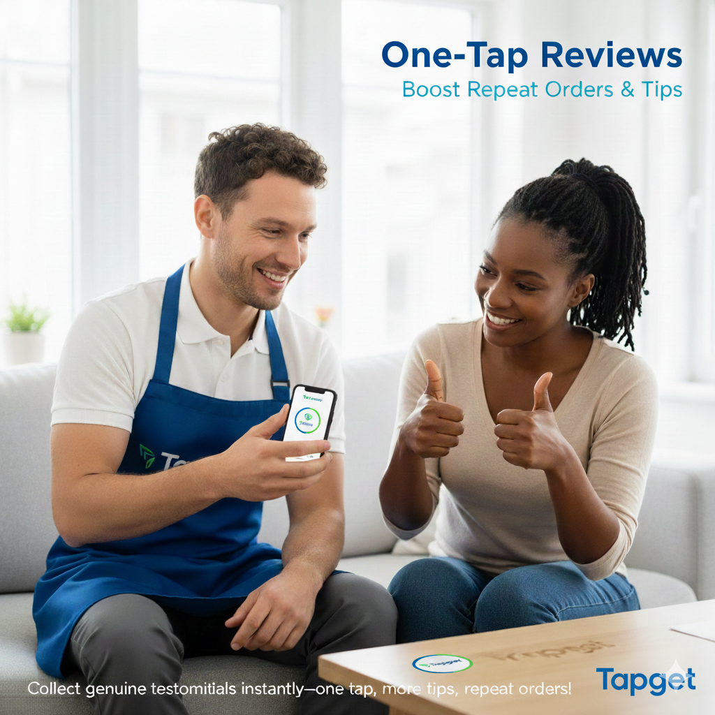 How Tapget Drives One-Tap Reviews & Repeat Orders for Home Cleaning Services