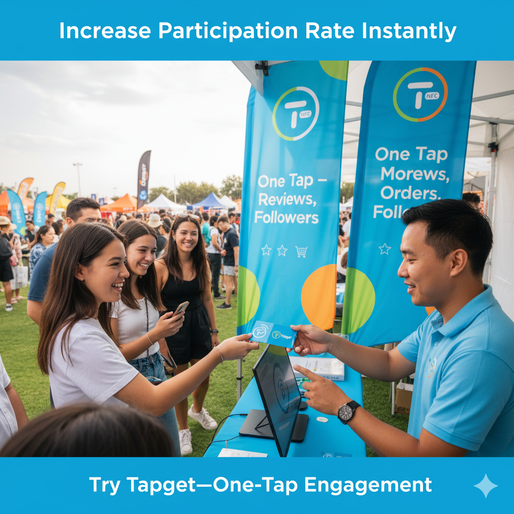 Boost Participation Rate and ROI at Pop-Ups With Tapget’s NFC + AI Tool