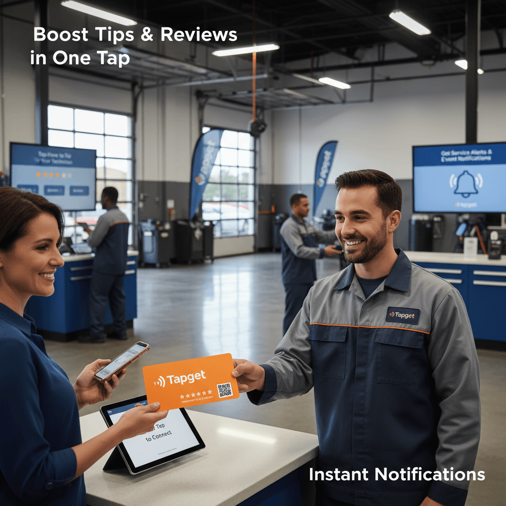Increase Staff Tipping & Event Engagement in Auto Shops with Tapget