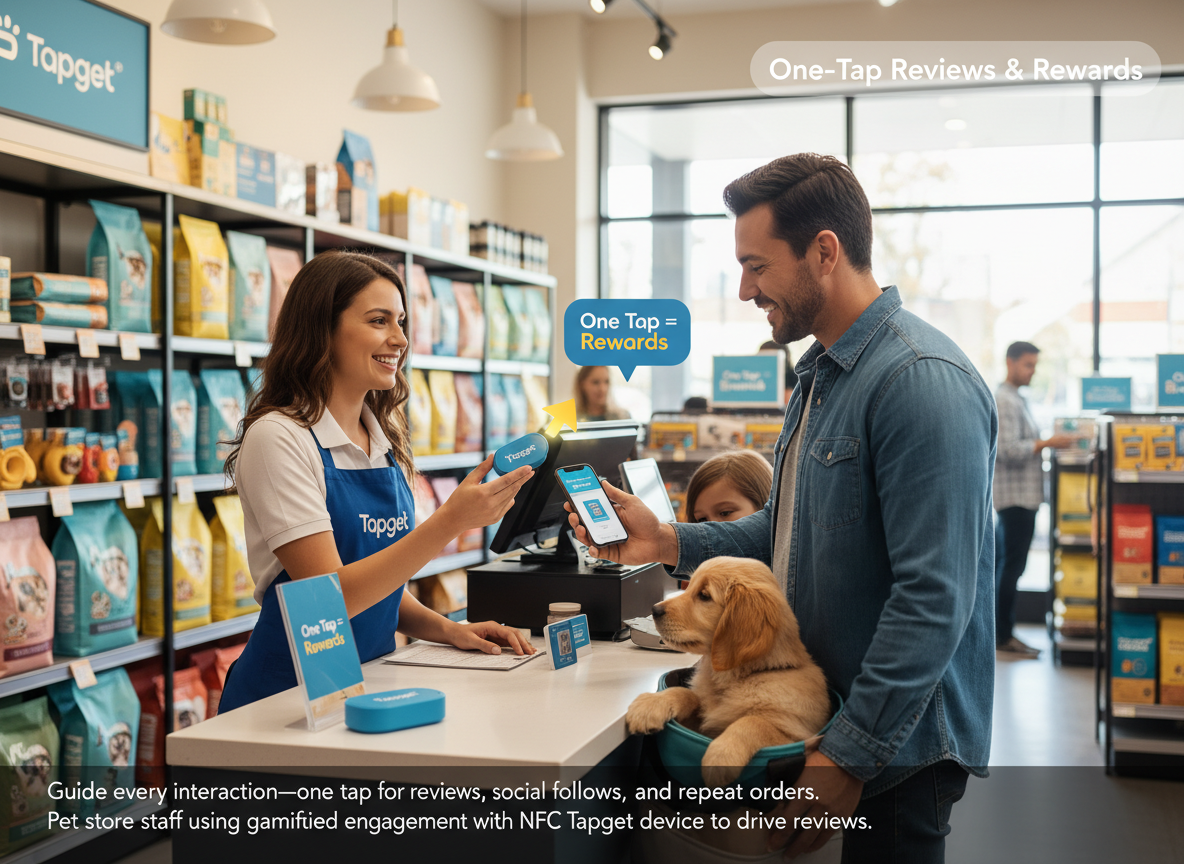 Gamified Engagement for Pet Stores: Boost Reviews & Orders with One-Tap NFC