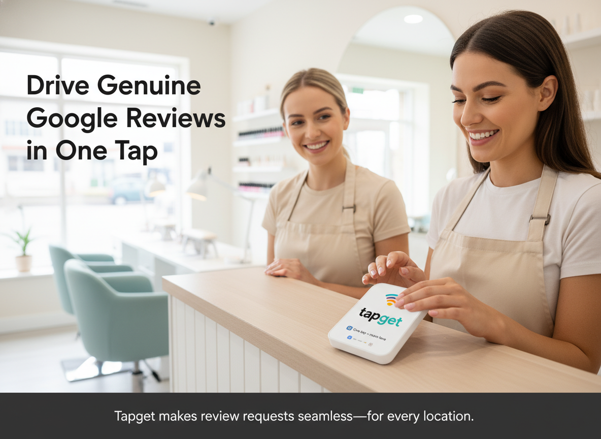 Boost Genuine Testimonials & Google Reviews with Tapget’s NFC + AI