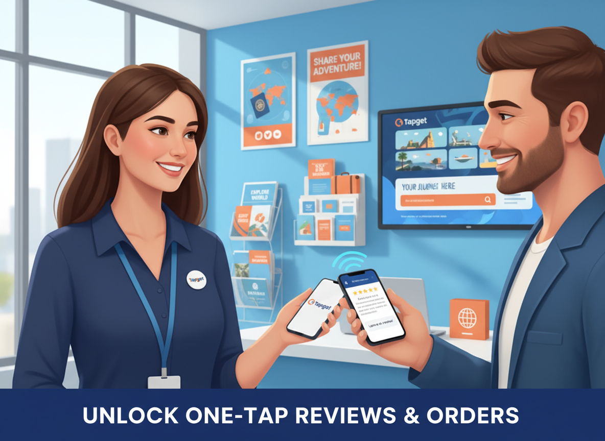 Boost Reputation & Engagement in Travel Agencies with Tapget’s One-Tap NFC + AI