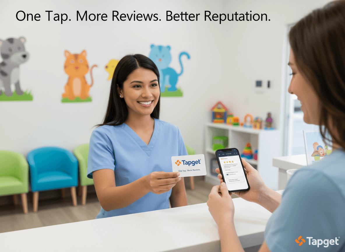 One-Tap Yelp Review Generation for Pediatric Clinics with Tapget