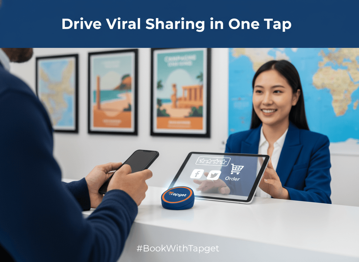 Viral Sharing Strategy: Tapget’s NFC + AI for Travel Agencies
