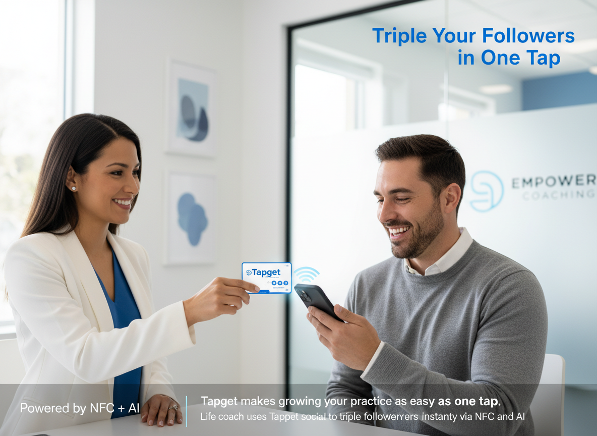 Social Follow Card: How Life Coaches Triple Followers With Tapget