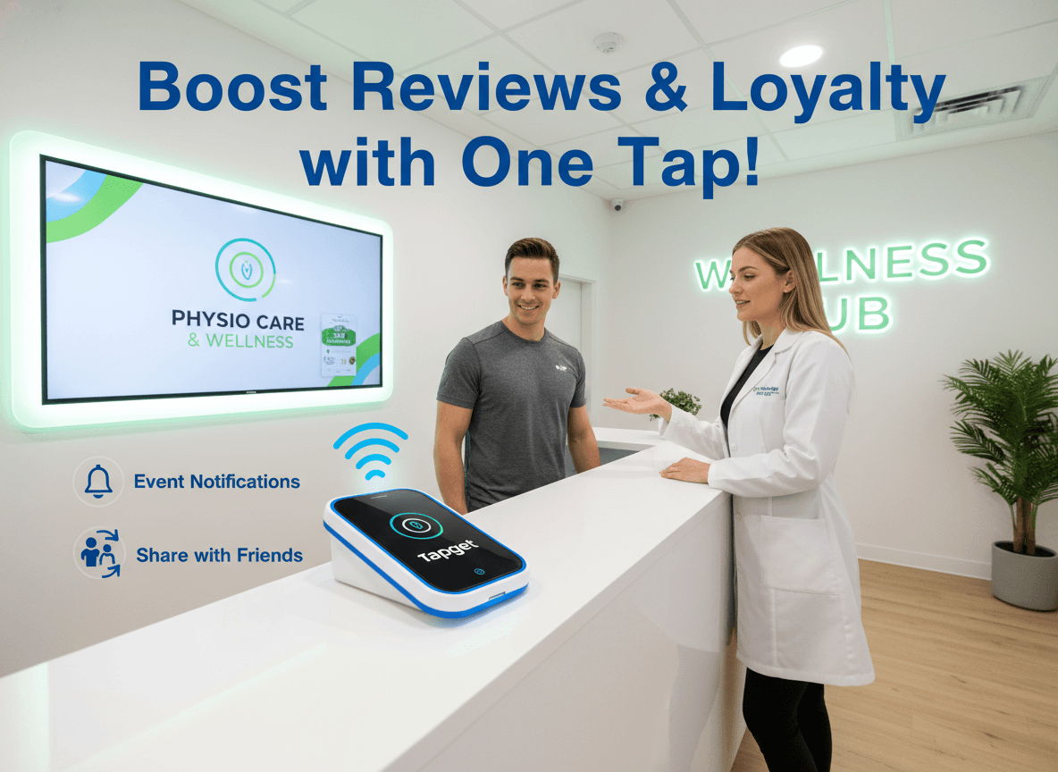Boost Reviews & Loyalty: Tapget NFC + AI for Multi-Location Clinics