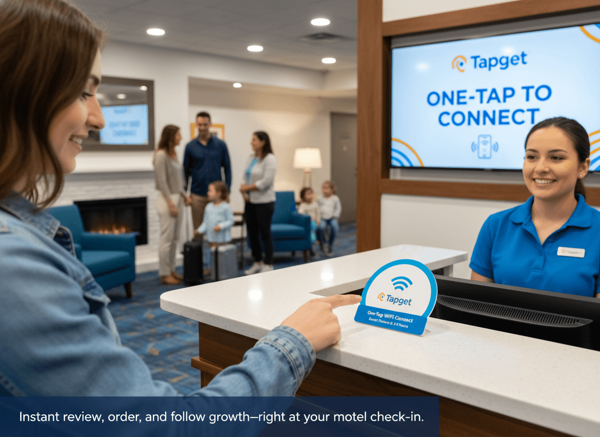 One-Tap WiFi Connect & AI Reviews: Transform Your Motel Marketing with Tapget