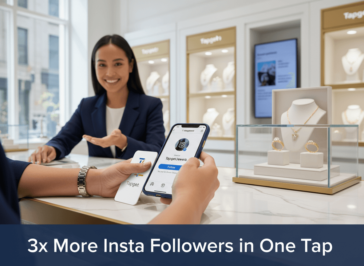 Boost Instagram Followers 3x with One-Tap NFC & AI for Jewelry Stores