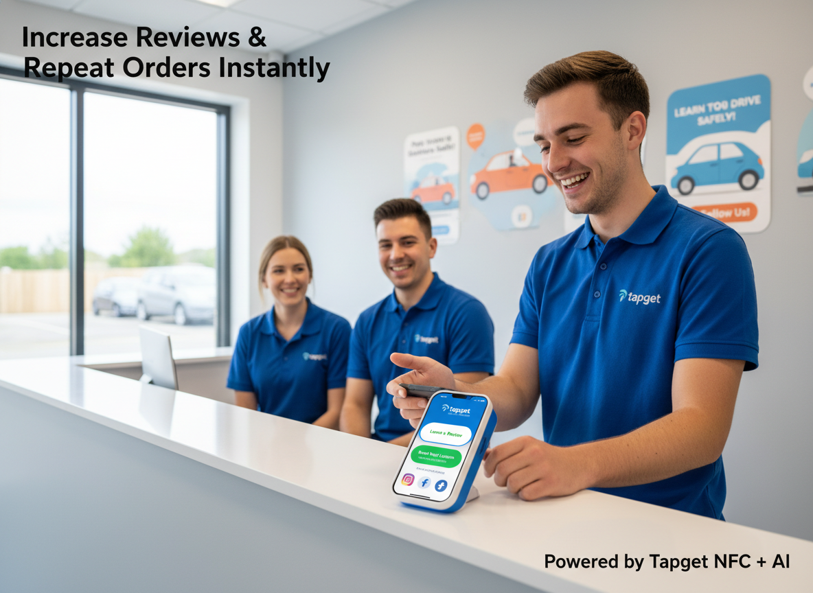 Boost Repeat Orders & Reviews at Driving Schools With Tapget