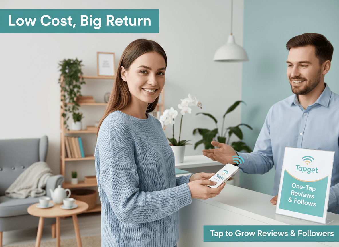 Low Cost, Big Return: Tapget NFC+AI Drives Reviews & Followers for B&B Owners