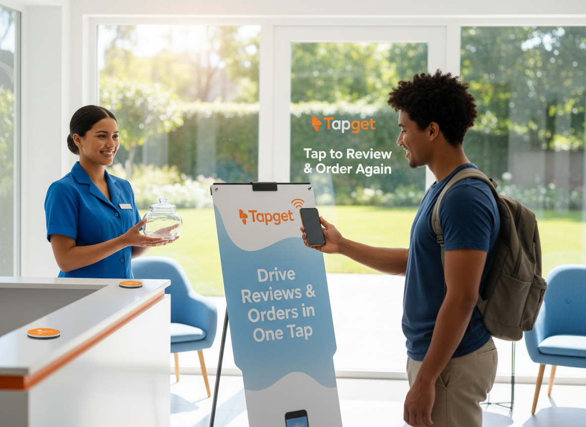Banner Stand Reach: How Tapget Helps Guesthouses Boost Reviews, Tips & Repeat Orders