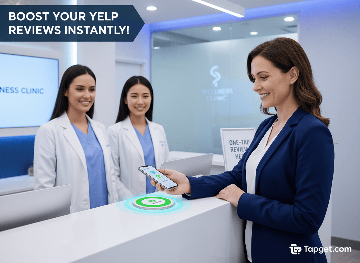 How Tapget Drives One-Tap Yelp Reviews for Medical Clinics