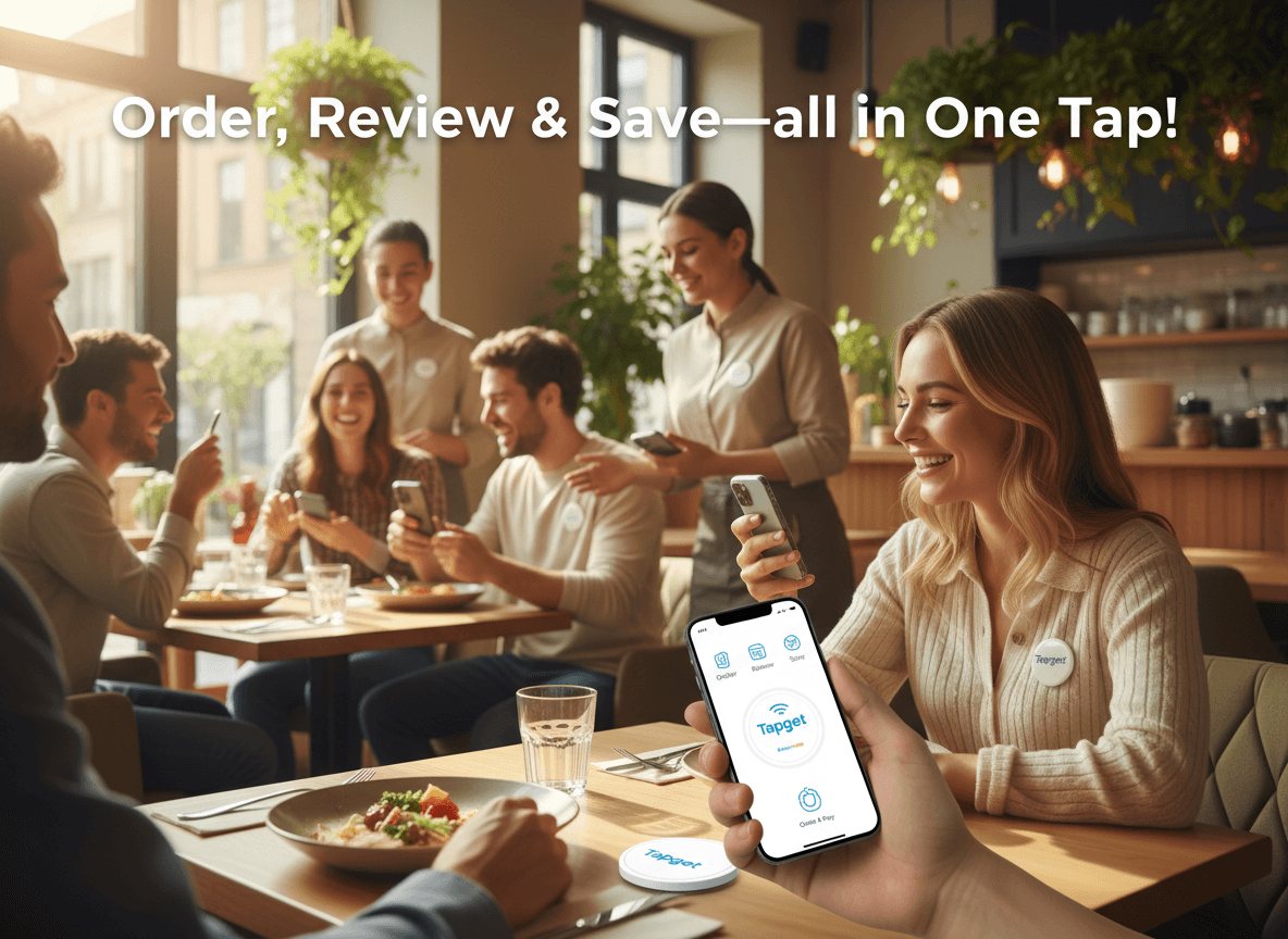 Dining Table Ordering: How Tapget’s NFC + AI Drives Reviews, Repeat Orders & Exclusive Coupons