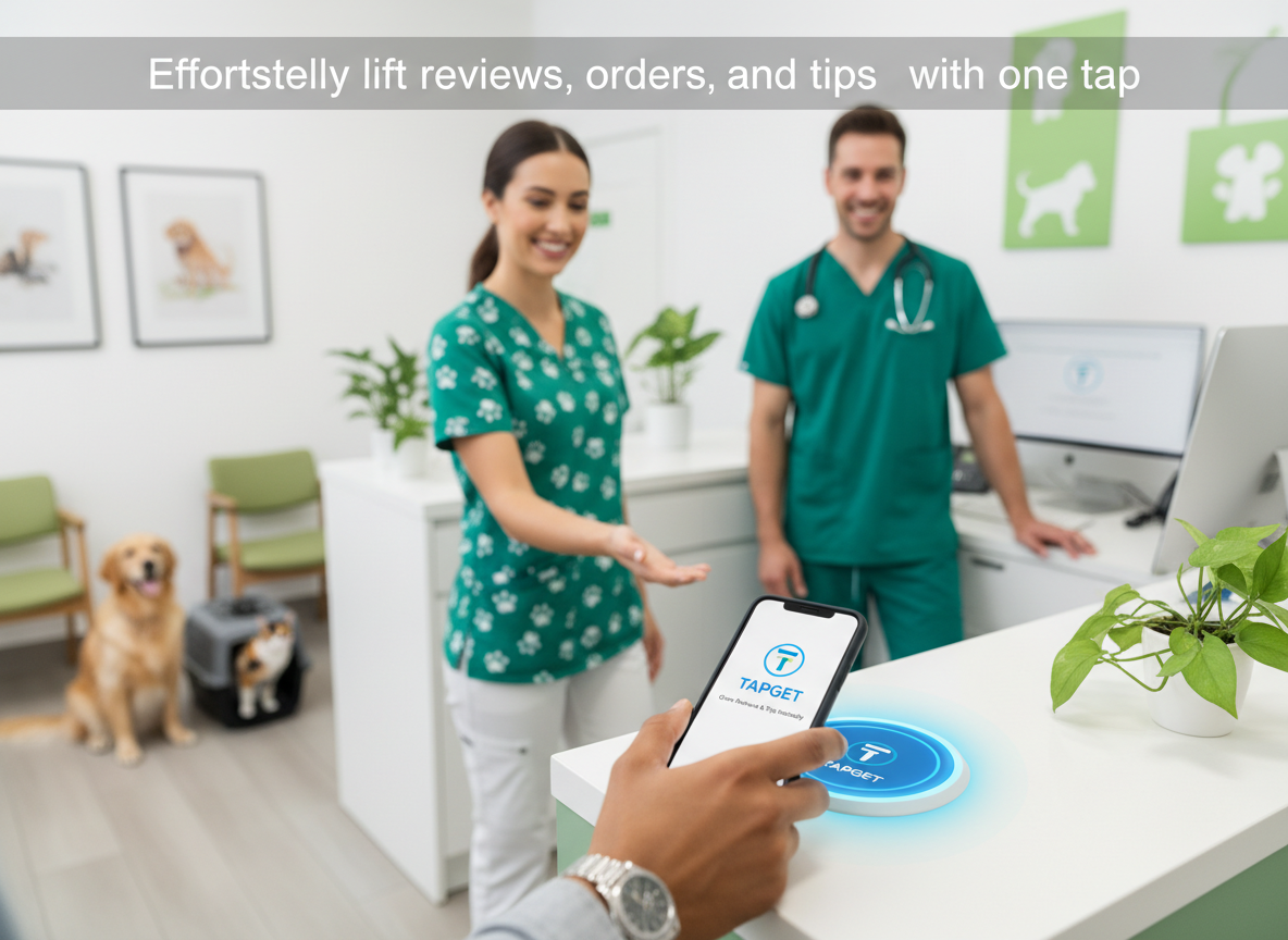 Boost Repeat Purchases & Reviews in Your Veterinary Clinic With Tapget NFC + AI