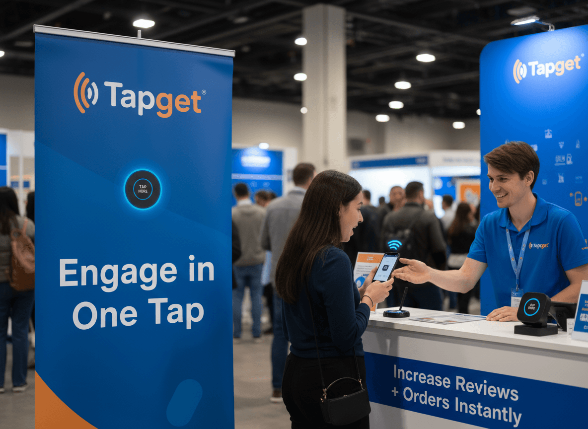 Banner Stand Reach Made Simple: Tapget’s NFC + AI Drives Reviews, Orders & Engagement