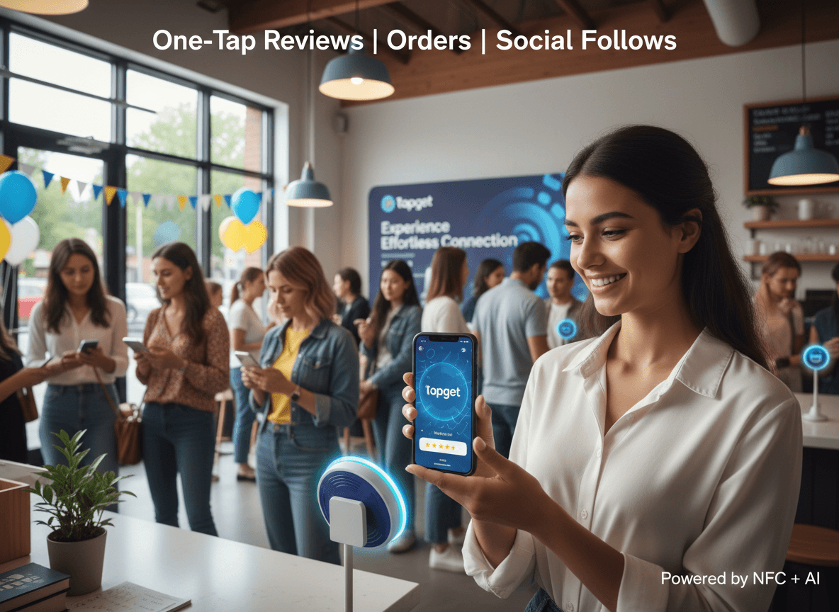 Event Notifications and Share with Friends: Tapget’s NFC + AI Drives Reviews, Orders & Follows