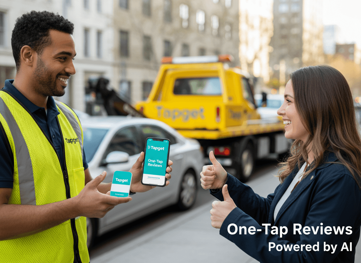 One-Tap Reviews & AI Suggestions: Tapget for Towing Service Success