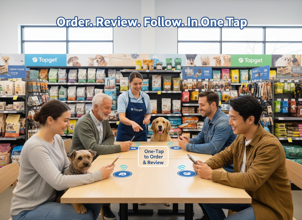 Boost Dining Table Ordering & UGC in Pet Stores with Tapget