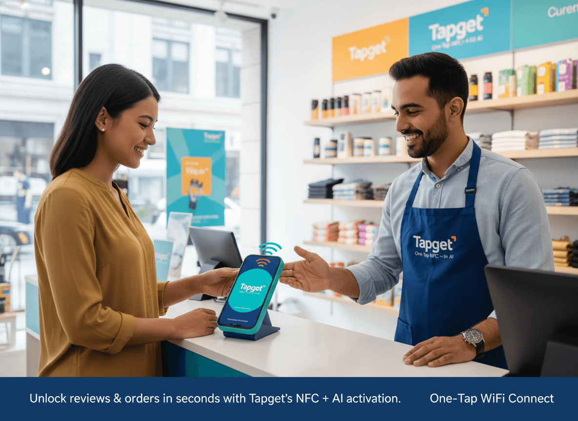 Boost Reviews & Followers Instantly: Tapget’s NFC + AI Solution