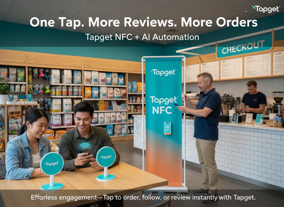 Dining Table Ordering & Banner Stand Reach: Unlock Growth with Tapget’s NFC + AI