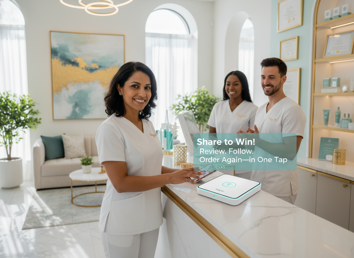 Share-to-Win UGC Creation: Tapget’s NFC + AI Advantage for Multi-Location Medical Spas