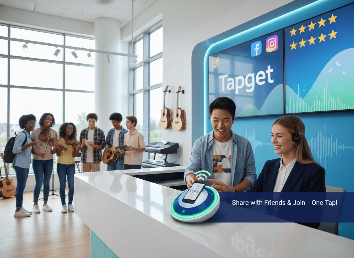 Share with Friends & Grow Your Music School: Tapget’s Fast-Track Loyalty Program Boost