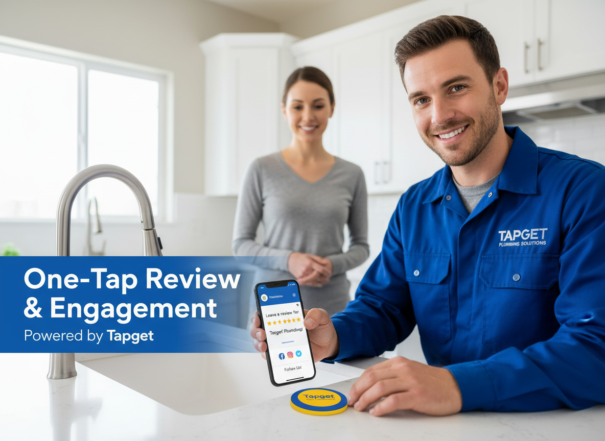Boost Google Reviews for Plumbing Services with Tapget NFC & AI