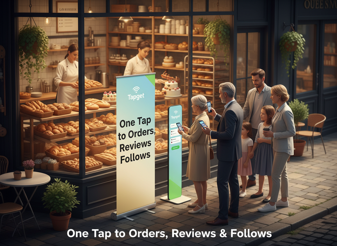 How Tapget Turns Bakery Window Displays into ROI Growth in One Tap