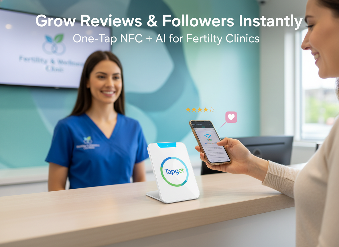 Grow Reviews & Followers at Your Fertility Clinic with Tapget’s One-Tap NFC + AI