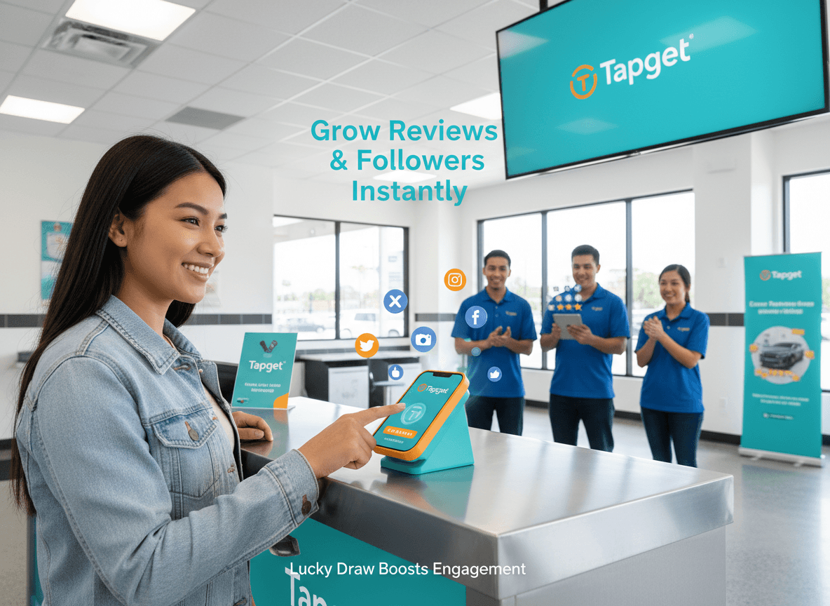 Boost Car Wash Reviews & Follows: Tapget NFC + AI Lucky Draws