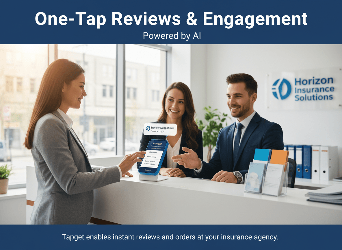 Genuine Testimonials with AI Review Suggestions: Tapget for Insurance Agencies