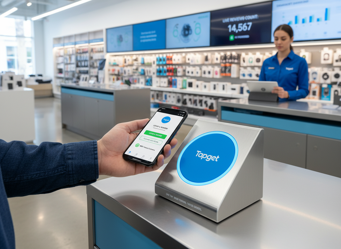 Shorter Conversion Path: Tapget NFC + AI for Reviews & Orders Growth