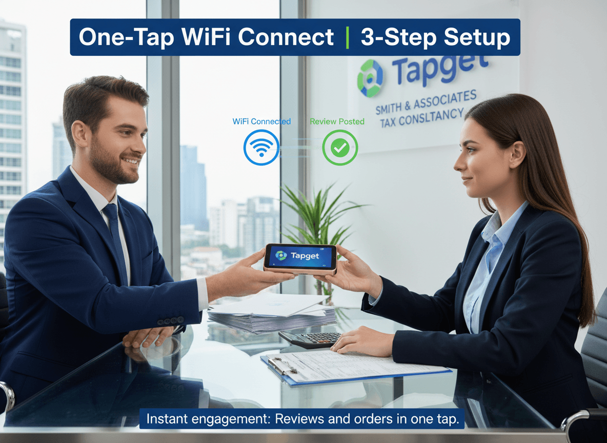 Tapget: 3-Step NFC + AI Tool for Reviews, Orders & Follows