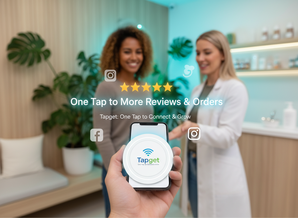 Automate Positive Reviews at Your Wellness Clinic with Tapget’s NFC + AI Tool