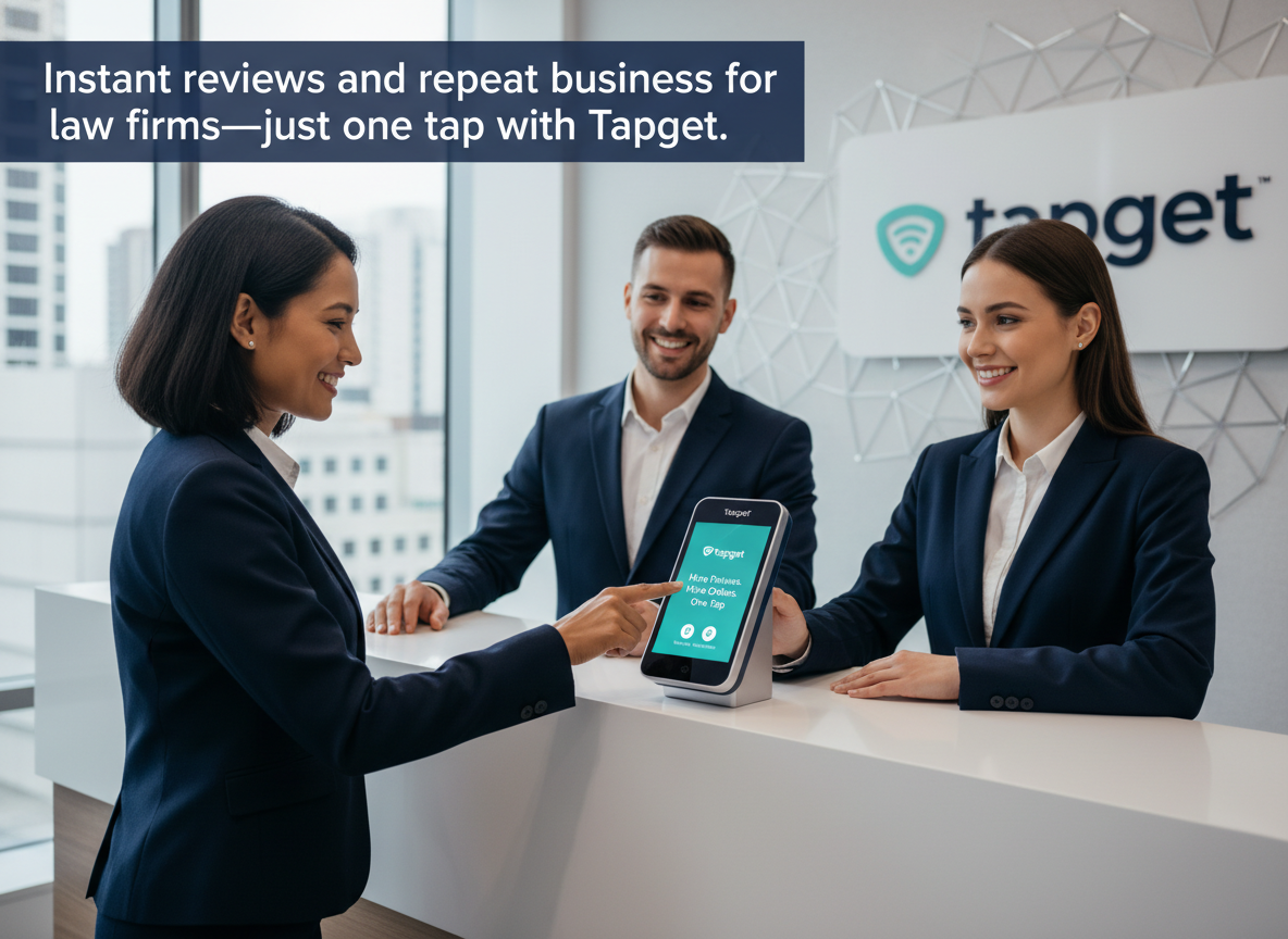 Boost Positive Reviews & Repeat Orders for Your Law Firm with Tapget NFC + AI
