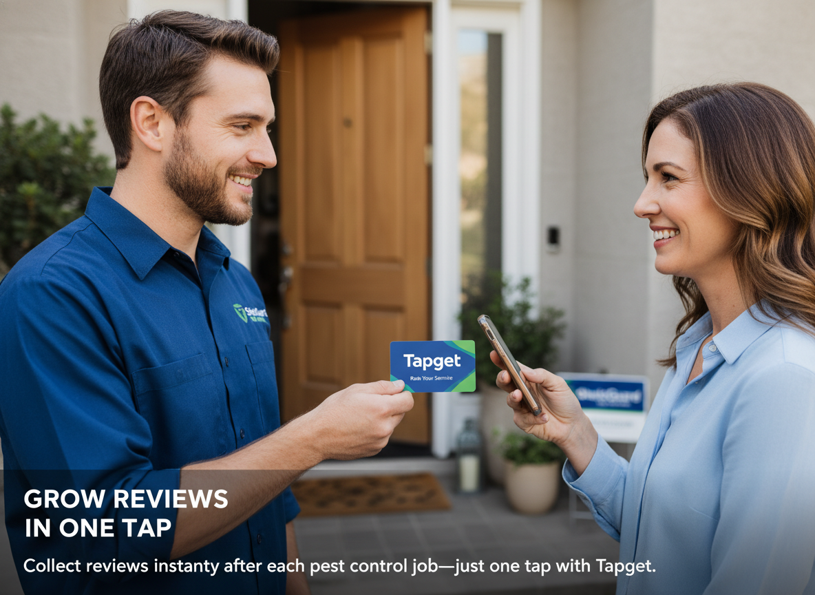 Grow Your Pest Control Service Reviews Fast with Tapget’s AI & NFC Tool
