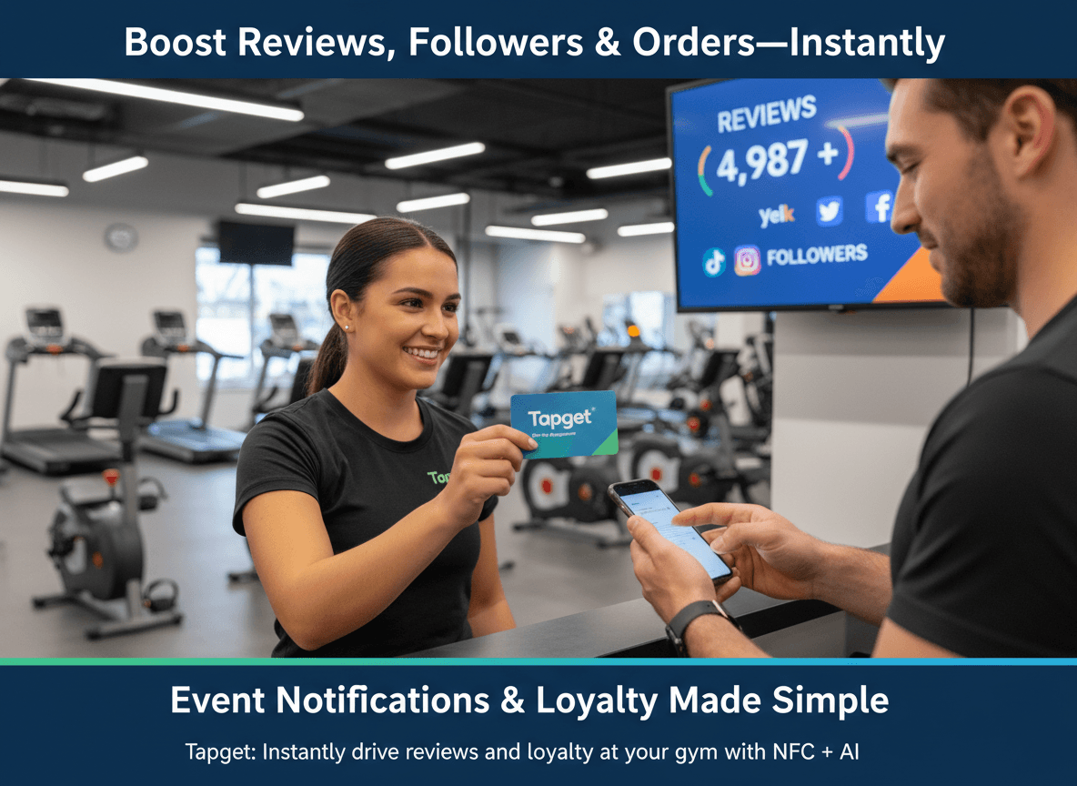 Boost Gym Loyalty: NFC Event Notifications & Repeat Purchase With Tapget