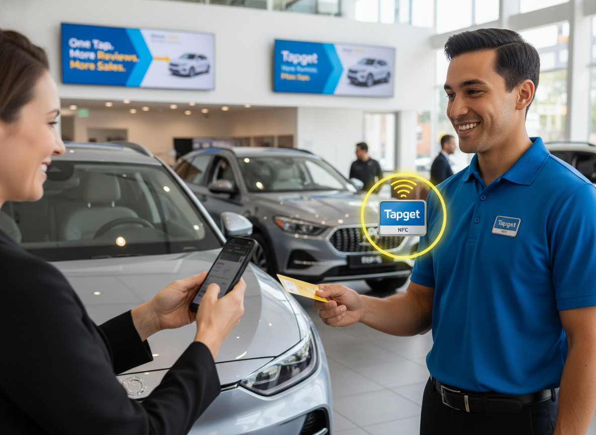 Tapget NFC Staff Badges Drive More Reviews & Repeat Purchases at Car Dealerships