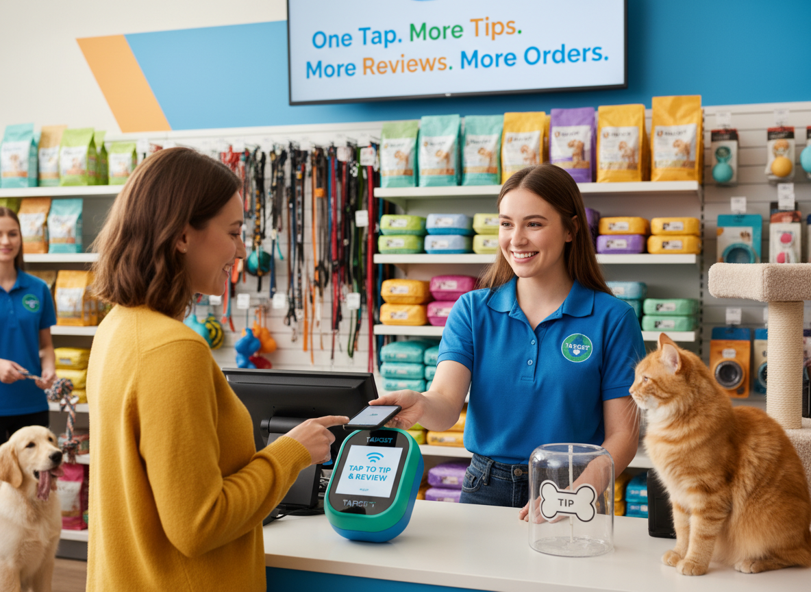 Gamified Staff Tipping, Reviews, and Lucky Draws: Tapget’s NFC Solution for Pet Stores