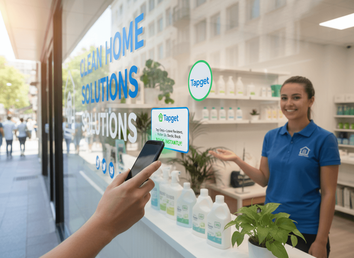 Window Display Power: One Card, Many Actions for Home Cleaning Services