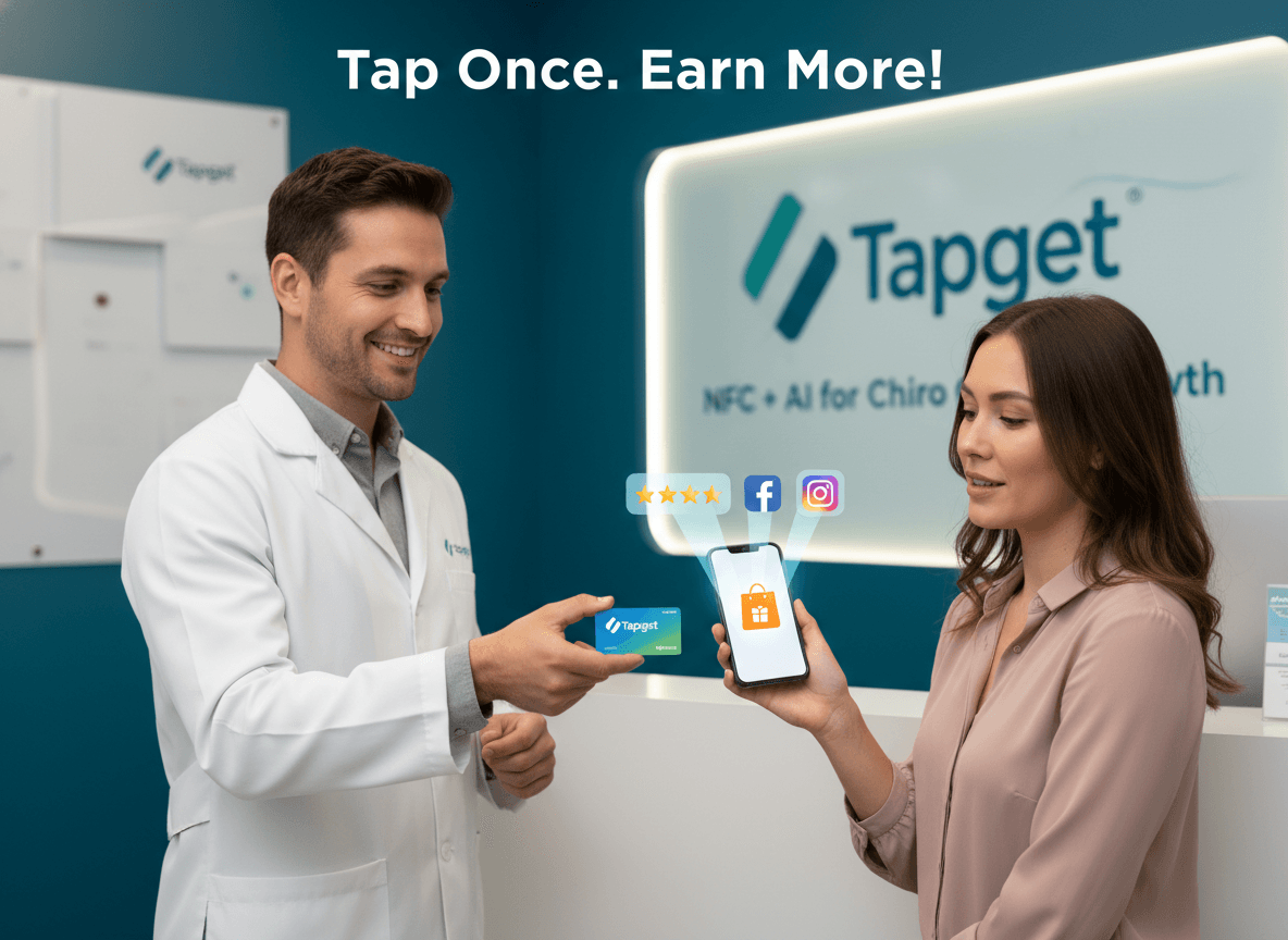 Drive Loyalty and Reviews Fast with Tapget’s NFC+AI for Chiropractic Clinics