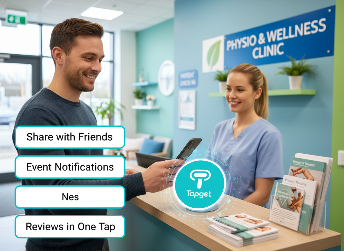 How Tapget Helps Physiotherapy Clinics Drive Reviews & Engagement with One Tap