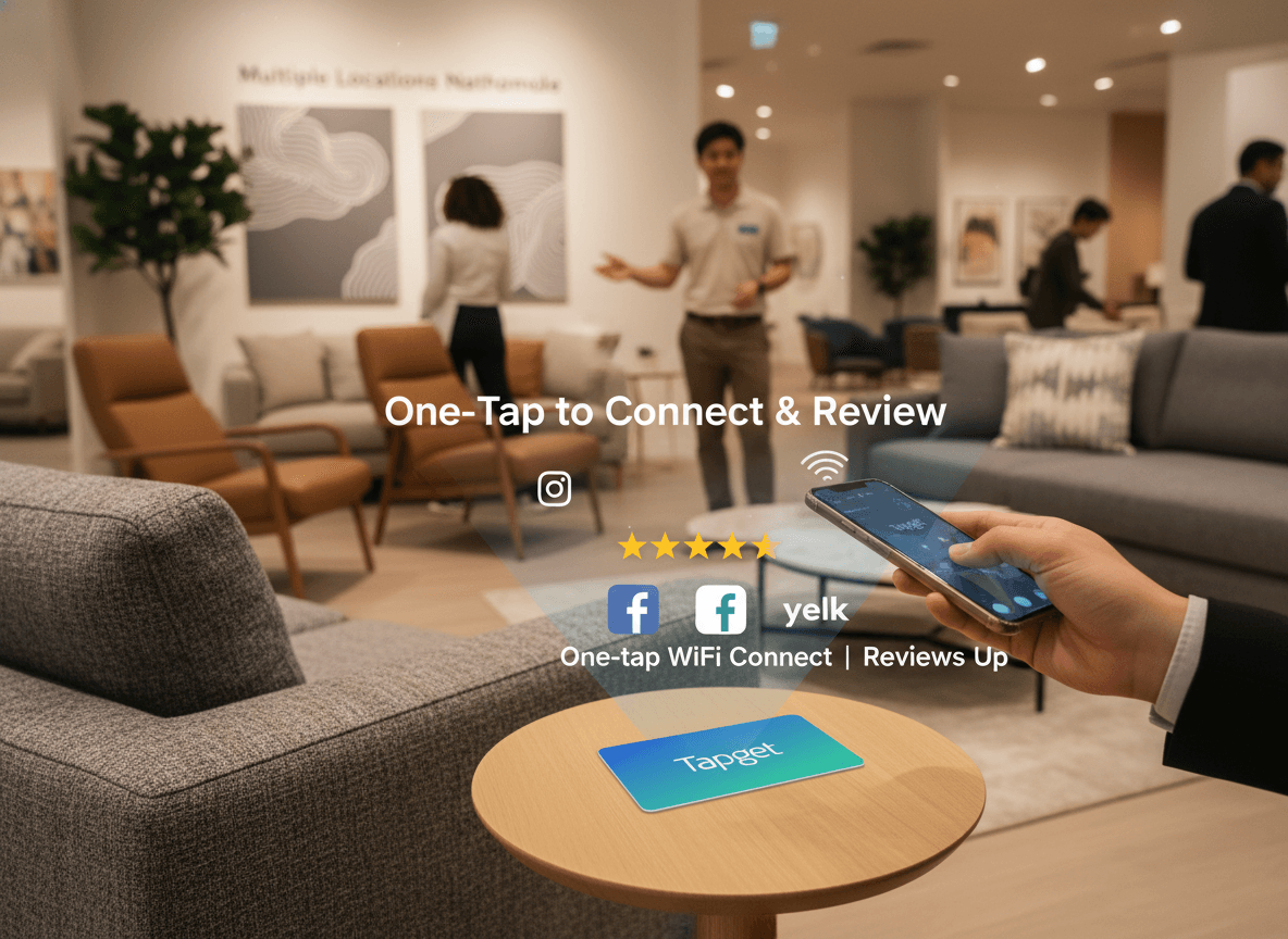 Tapget for Furniture Stores: Drive Reviews and Follows in 3 Simple Steps