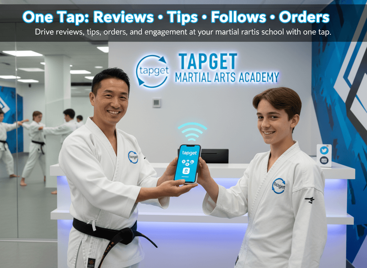 Tapget: Drive Reviews, Orders & Social Follows with NFC + AI