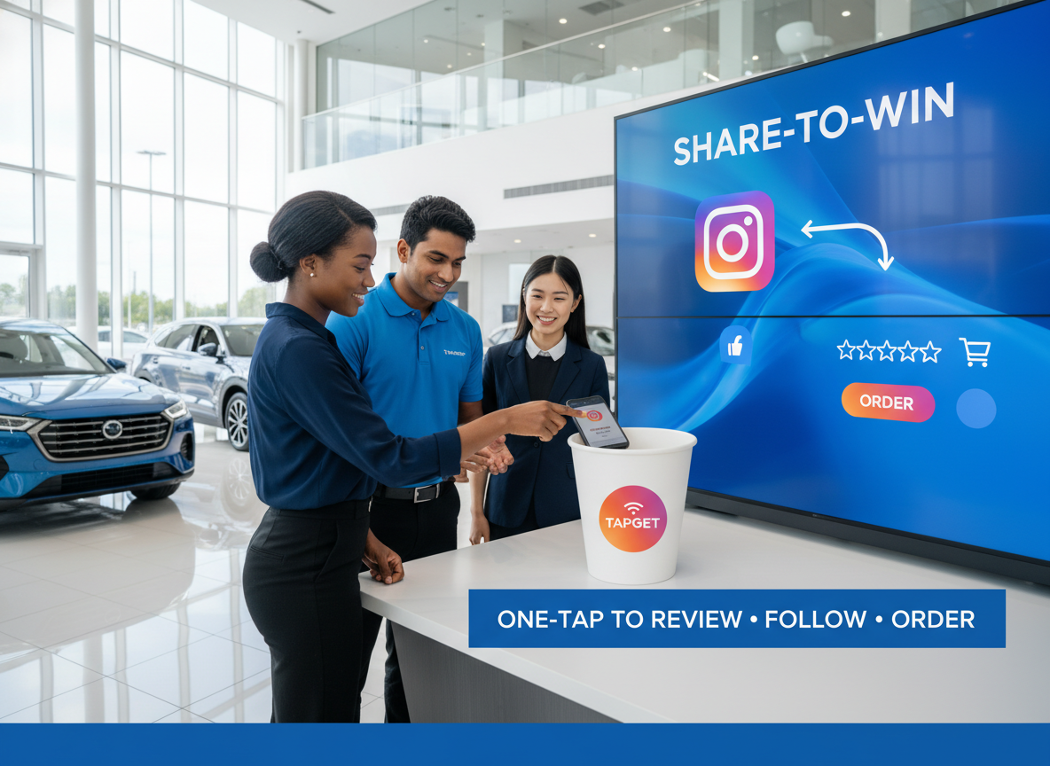 Share-to-Win: The Fastest Way for Car Dealerships to Drive Instagram Follows, Reviews, and Orders With Tapget