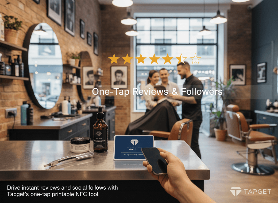 Multi-Platform Opening for Barber Shops: Grow Reviews & Social Follows with Tapget