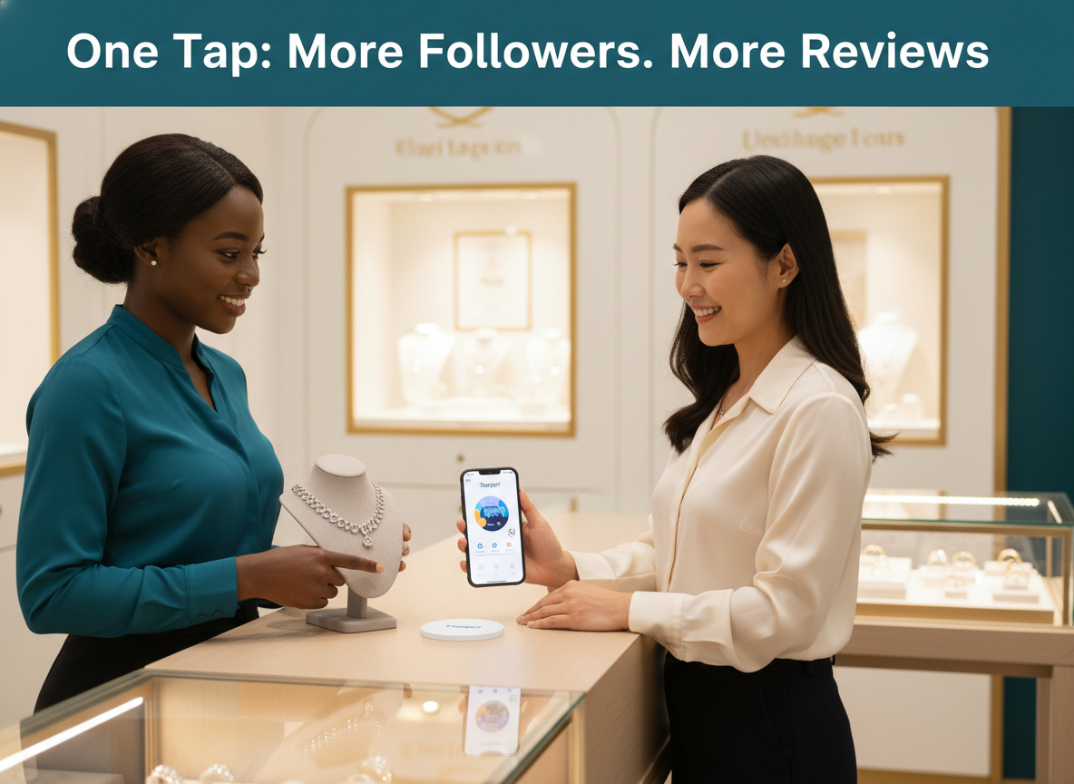 UGC Creation & 3x Follower Growth: Tapget NFC + AI for Jewelry Stores
