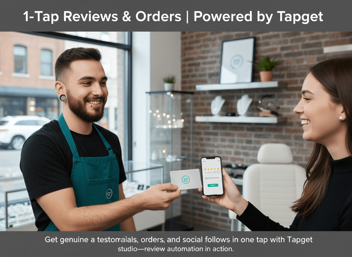 Positive Review Prompts and Automation for Piercing Studios with Tapget